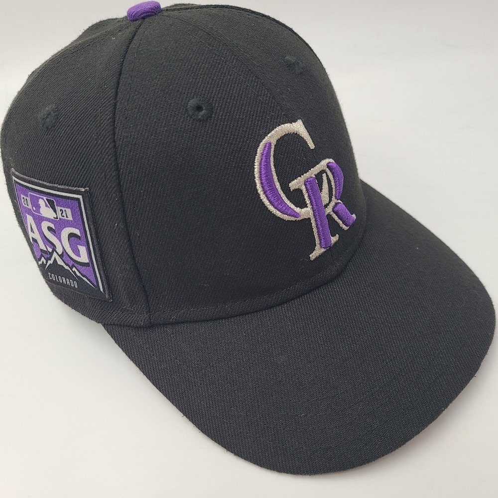Youth Colorado Rockies Hat Adjustable New Era 9Forty Black 2021 All Star Game
